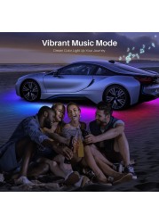 Car Underbody Lights Neon Flexible LED Strip Light Auto Underwater Lamp APP Control Flowing RGB Ambient Atmosphere Lamp