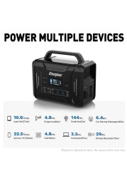 Energizer Portable Power Station 300W / 320Wh Solar Generator Fast Charging by LiFePO4 External Batteries Emergency PPS320