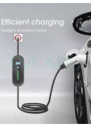 11KW 16A 3 Phase IEC62196 Evse Home Typ 2 Adapter Electric Vehicle Car Battery Charger For Cars Charging Ev