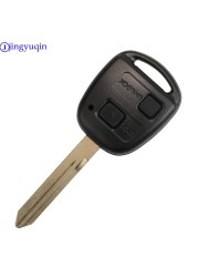 jingyuqin With Rubber Pad Remote Car Key Shell Case For Toyota Yaris Carina Corolla Avensis Cover Toy47 Blade