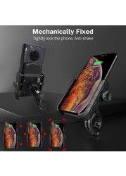 Deelife Motorcycle Mobile Phone Holder Smartphone Support Motorcycle Moto Motor Handlebar Mount Holder with Wireless Charger