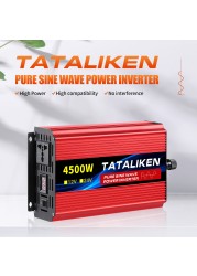 pure sine wave inverter 12v 24v to 220v 1600w 2500w 3500w 4000w dc to ac voltage converter 12 220 mini car power supply