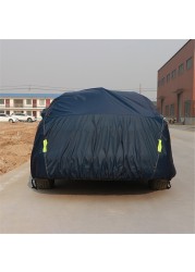 190T Universal Full Car Cover Blue Outdoor Snow Ice Dust Sun UV Shade Cover Auto Exterior Accessories Fit Suv Sedan Hatchback