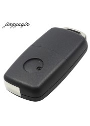 jingyuqin 3 Button Flip Remote Car Key Fob For VW Passat Polo Skoda Seat Polo/Golf/Beetle 1J0959753 Da/Ah 1K0959753G 434Mhz ID48