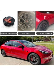 Tesla Model 3S X Wheel Center Caps Hub Caps Screw Cap Kit Decorative Tire Cap Modification Accessories Tesla Car Emblem Badge