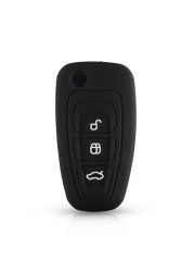 3 Button For Ford Ranger C-Max S-Max Focus Galaxy Mondeo Transit Tourneo Custom Silicone Car Remote Key Fob Cover