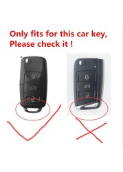 ABS Carbon Fiber Car Remote Key Case For VW Golf Bora Jetta Polo Golf Passat For Skoda Octavia A5 Fabia For Seat Ibiza L