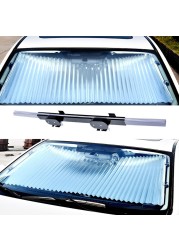 Window Sun Visor Anti UV Car Windshield Sun Blind Automatic Extension Car Cover Curtain Protection 46cm/65cm/70cm