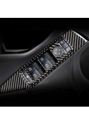 Carbon Fiber For Mercedes-Benz C Class W204 Car Interior Gear Shift Air Conditioning CD Reading Panel Light Cover Trim Car Stickers