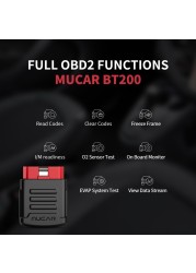 MUCAR BT200 Obd2 Free Lifetime Diagnostic Tools All Car Scanner For Cars Full System Oil SAS Bluetooth Obd 2 Tester PK Thinkdiag