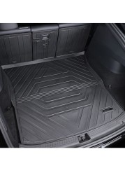 For Tesla Model Y 2022 2021 2020 TPE Rear Seats Back Protector Cover and Trunk Mat Anti-kick Pads Seat Mats Cargo Liner Car Boot Mat