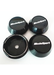 4pcs 65mm WedsSport Wheel Center Caps Hub Weds Sport Logo Emblem Badge Rims Cover Car Styling Accessories