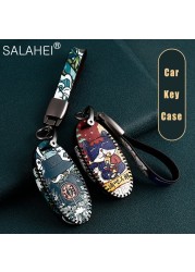 Leather Car Key Case For Infiniti Q50 QX60 Nissan Qashqai Juke J10 J11 X-Trail T32 T31 Kicks Tiida Pathfinder Note Design