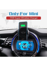 L Infrared Sensor Automatic Qi Fast Wireless Car Phone Charger Holder For Mini JCW One F54 F55 F56 F60