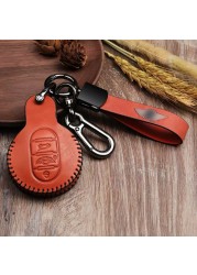 Leather Car Key Case Leather Key Case Cover For Mini Cooper Clubman Hardtop Hatchback Countryman F54 F55 F56 F57 F60 Accessories