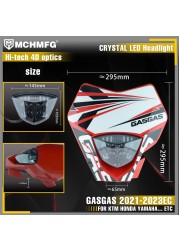 MCHMFG LED Crystal Motorcycle Headlight Headlight For Gasgas 2021-2023 EC 2021 2022 2023 Enduro Motorcycle