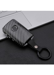 Carbon Fiber Silicone Car Key Cover Case For Mazda 3 Alexa CX4 CX5 CX8 2019 2020 Auto Remote Smart Protective Shell Accessories