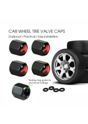 DSYCAR Alloy Anti-theft Tire Valve Rod Cover Tire Wheel Stem Air Valve Caps for Auto Cars