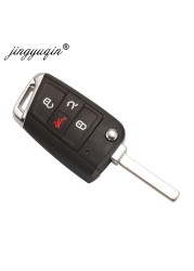 Jinyuqin Flip Folding Car Key Shell For Vw Seat Ibiza Skoda Superb Golf Mk7 Passat B8 Tiguan allspace Remote Key Case 4 Buttons