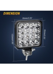 4x LED Work Light Bar 48W Spot Flood Light Driving Daytime Running Work Lamp Home Lighting Garden Backyard Indoor