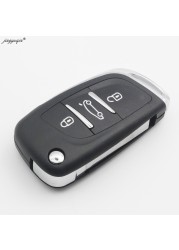 jingyuqin - Car Remote Key Case, Adjustable, For Peugeot 2/3, 307, 408, Citroen C2, C3, C4, C5, HU83/VA2, CE0536 Blade, 308 BTN
