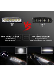 6D Lens LED Light Bar 6 Inch LED Bar Offroad Driving Beam Work Lamp Fog Lights For Niva Lada 4X4 ATV SUV Truck Tractor 12V 24V