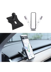 Adjustable Car Phone Holder Bracket For Tesla Model 3/Y Fixed Cell Phone Clip Mount Bracket Holder Car Interior Accessories