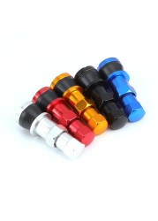 1PC Alloy Rubber Straight Valve/Curve Tubeless Tire Valve Bicycle Auto Parts Tire Valve Accessories 5 Colors