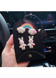 Large new cute creative auto products home car key key cover key chain pendant car key car accessories coin purse gift