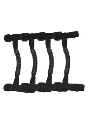 4pcs Adjustable Strap Easy to Install Driving Roll Bar Knob Stable Car Interior Auxiliary Replacement Parts For Jeep BJ40