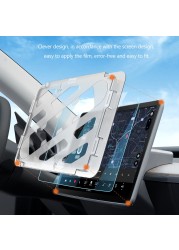 Tempered Glass Screen Protector For Tesla Model 3 Y Navigation Touch Screen Protector Anti Blue Light Protective Film Car Accessories