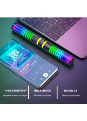 D10 APP Control Voice Activated Rhythm Lamp 32 Bit RGB Audio Spectrum Bar Pickup DJ LED Level Light Bar for Car Atmosphere Light