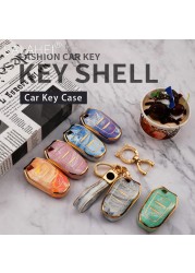 PU Car Smart Key Cover Case Remote Key Covers Shell For Peugeot 3008 4008 5008 Citroen C4 C4L C6 C3-XR Key Accessories
