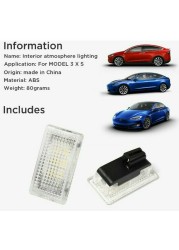 Ultra Bright Ambient LED Light For Tesla Model X S 3 Car Door Fotoil Atmosphere Interior Decorative Lamp Auto Trunk Lighting