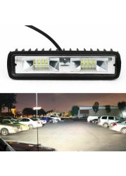 48W DRL LED Spot Flood Work Light Worklight 9-32V 12V LED Running Lights for Off-Road Vehicle SUV Cars Truck Black Shell