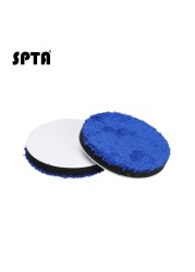 (Single Sale) SPTA 3/4/5/7 Inch Microfiber Polishing Pad Remove Buffer Wax Pads Replacement Buffing Pads for DA/RO Polisher
