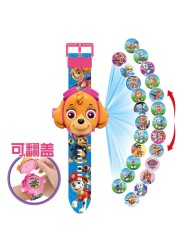 Cartoon Paw Patrol Projection Digital Watch Kids Time Intelligence Develop Learning Anime Figure Patrola Canina Children's Toy Gift