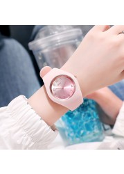 Full silicone ladies clock skin-friendly strap school girl elegant women dress accessories