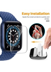 For Apple Watch 7 6 SE 5 4 3 45mm 41mm Hydrogel Protective Film For Apple Watch Series 3 4 38mm 42mm 40mm 44mm Screen Protector