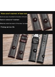 Leather strap 22mm men waterproof suitable for IWC Portuguese watch strap 7 leather strap Portuguese pilot strap bracelet brown