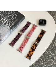 resin transparent strap for apple watch band 44mm 40mm korea woman watchband for iwatch 6 se series 5 4 3 2 42mm 38mm bracelet