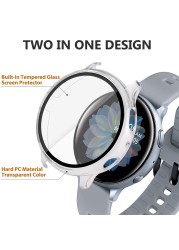 Full Tempered Glass Screen Protector Case For Samsung Galaxy Watch Active 2 40mm 44mm 40 44mm Protect Protective Film