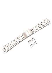 CARLYWET 19 20mm 316L Stainless Steel Two Tone Gold Silver Watch Band Bracelet Hollow Curved End for Vintage Oyster