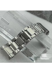 Watch Parts Sterile 20mm Width Solid Stainless Steel Watch Band Deploy Buckle Fit SPB185/187 Watches