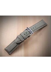 Hemsut - Canvas watch straps, nylon watch straps, green quality, quick release, steel buckle 18mm 20mm 22mm 24mm