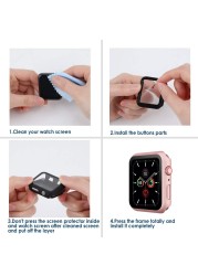 2pcs Tempered Glass Screen Protector for iwatch Apple Watch Series 6 5 4 3 2 1 SE 44mm 40mm 42mm 38mm 40 44mm Film Accessories