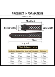 Onthelevel Leather Watch Strap 18mm 20mm 22mm 24mm Gray Color Watch Band Quick Release Watch Straps Replacement