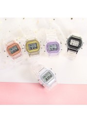 Transparent Digital Watch Square Women Electronic Sports Watches Wristwatch Clock Reloj Mujer Watches Dropshipping