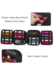 Watch Organizer Case for Apple Watch Strap Band Multifunction Portable Travel Storage Bag Watch Strap Holder Carrying Pouch