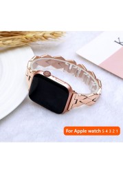 stainless steel strap for apple watch band 45mm 44mm 42mm 41mm 38mm 40mm rhombic metal bracelet korea iWatch series 7 6 se 5 4